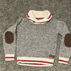 Roots Kids Cabin Sweater with Brown Leather Accents